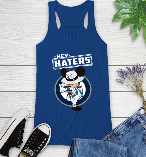 NHL Hey Haters Mickey Hockey Sports Winnipeg Jets Racerback Tank 8