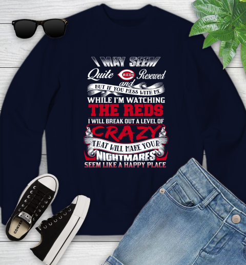 Cincinnati Reds MLB Baseball Don't Mess With Me While I'm Watching My Team Youth Sweatshirt 2