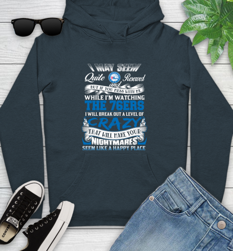 Philadelphia 76ers NBA Basketball Don't Mess With Me While I'm Watching My Team Youth Hoodie 11 Philadelphia 76ers NBA Basketball Don't Mess With Me While I'm Watching My Team Youth Hoodie - Image 11