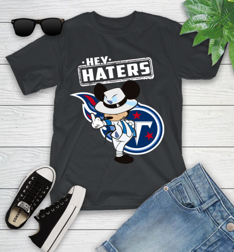 NFL Hey Haters Mickey Football Sports Tennessee Titans Youth T-Shirt
