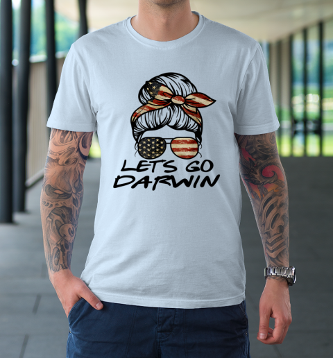 Lets Go Darwin Us Flag Sarcastic T-Shirt 5