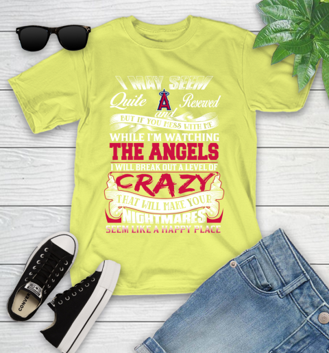 Los Angeles Angels MLB Baseball Don't Mess With Me While I'm Watching My Team Youth T-Shirt 10
