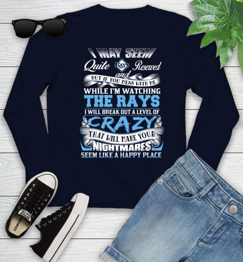 Tampa Bay Rays MLB Baseball Don't Mess With Me While I'm Watching My Team Youth Long Sleeve 2