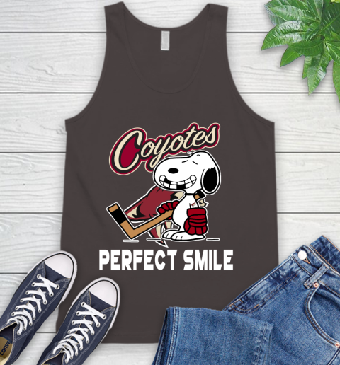 NHL Arizona Coyotes Snoopy Perfect Smile The Peanuts Movie Hockey T Shirt Tank Top 6