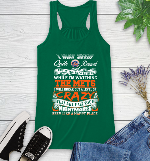 New York Mets MLB Baseball Don't Mess With Me While I'm Watching My Team Racerback Tank 6