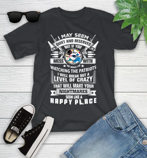 New England Patriots NFL Football Don't Mess With Me While I'm Watching My Team Sports Youth T-Shirt