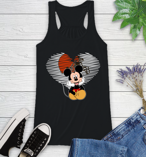 NFL Cleveland Browns The Heart Mickey Mouse Disney Football T Shirt_000 Racerback Tank
