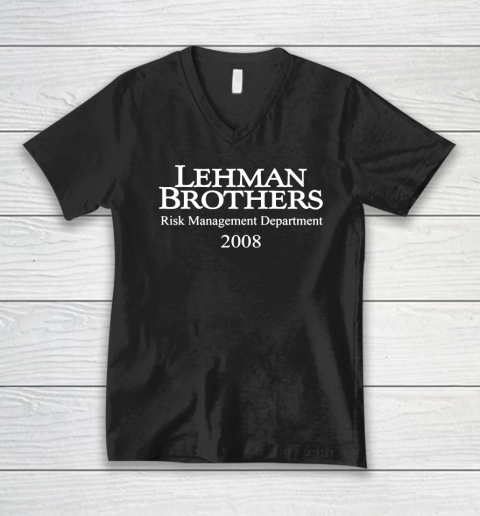 Lehman Brothers Risk Management V-Neck T-Shirt