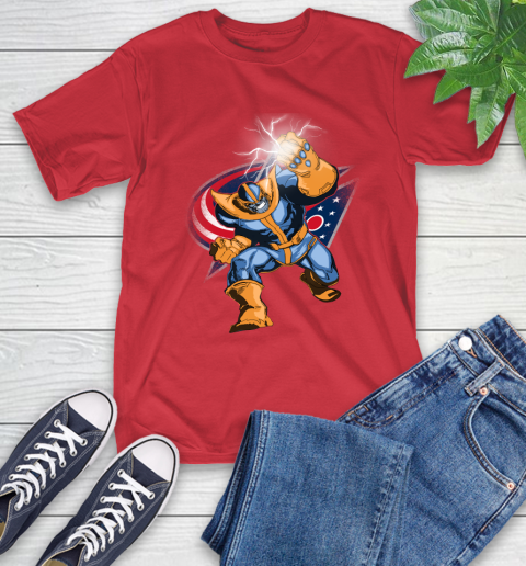 Columbus Blue Jackets NHL Hockey Thanos Avengers Infinity War Marvel T-Shirt 11