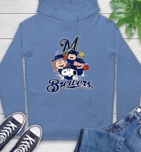MLB Milwaukee Brewers Snoopy Charlie Brown Woodstock The Peanuts Movie Baseball T Shirt_000 Hoodie 11