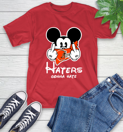 NFL Cleveland Browns Haters Gonna Hate Mickey Mouse Disney Football T Shirt T-Shirt 11