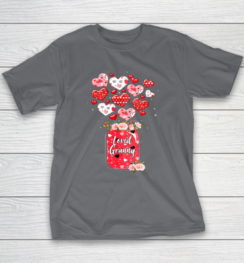 Buffalo Plaid Hearts Loved Grammy Valentine Day Youth T-Shirt 6