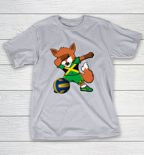 Dabbing Fox Jamaica Volleyball Fans Jersey Jamaican T-Shirt 6