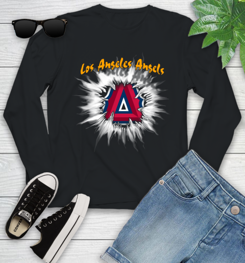 Los Angeles Angels MLB Baseball Adoring Fan Rip Sports Youth Long Sleeve