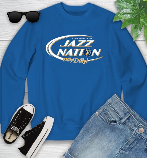 NBA A True Friend Of The Utah Jazz Dilly Dilly Basketball Sports Youth Sweatshirt Royal NBA A True Friend Of The Utah Jazz Dilly Dilly Basketball Sports Youth Sweatshirt 7