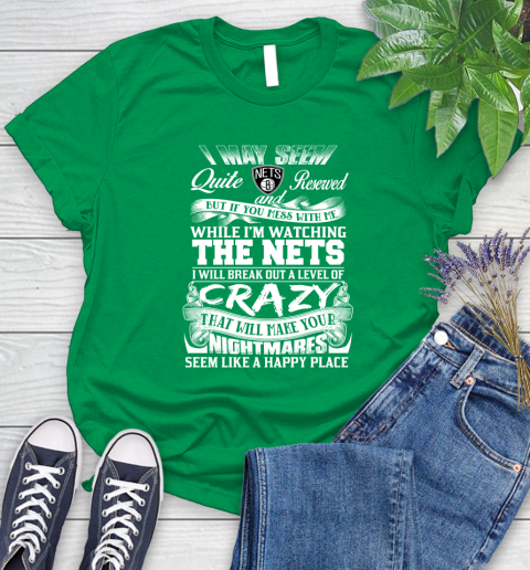 Brooklyn Nets NBA Basketball Don't Mess With Me While I'm Watching My Team Women's T-Shirt 9