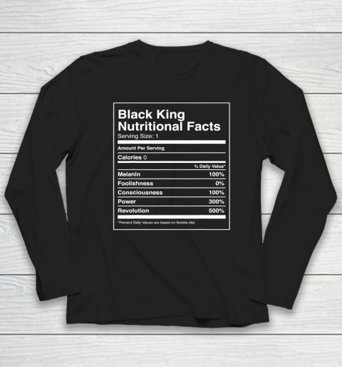 Black King Nutritional Facts Black Pride Long Sleeve T-Shirt
