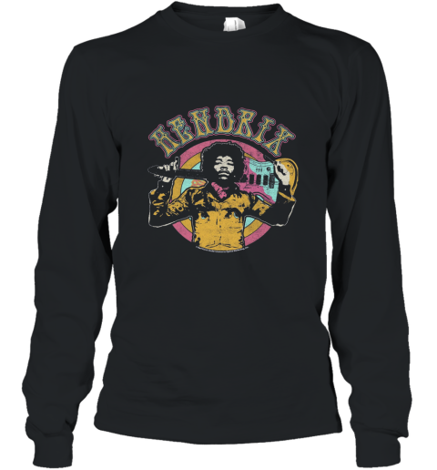 Jimi Hendrix Color Pop Psychedelic Vintage Long Sleeve Tee Long Sleeve