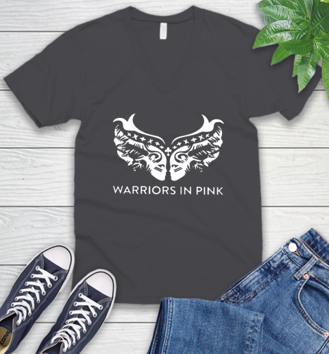 Ford cares warriors in pink shirt V-Neck T-Shirt 4