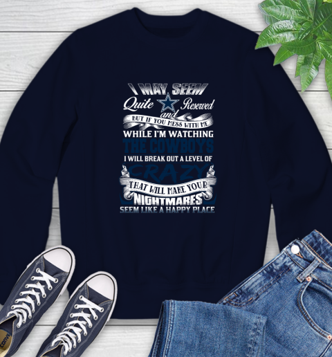 Dallas Cowboys NFL Football Don't Mess With Me While I'm Watching My Team Sweatshirt 2