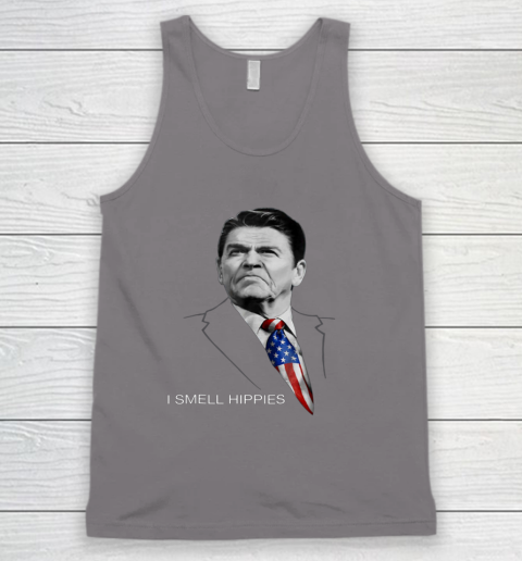 I Smell Hippies Ronald Reagan Conservative Tank Top 5