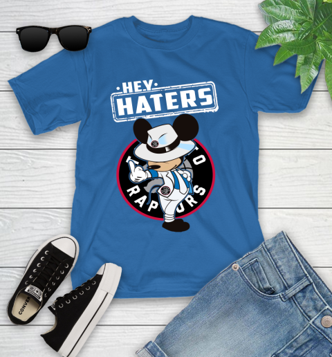NBA Hey Haters Mickey Basketball Sports Toronto Raptors Youth T-Shirt 12