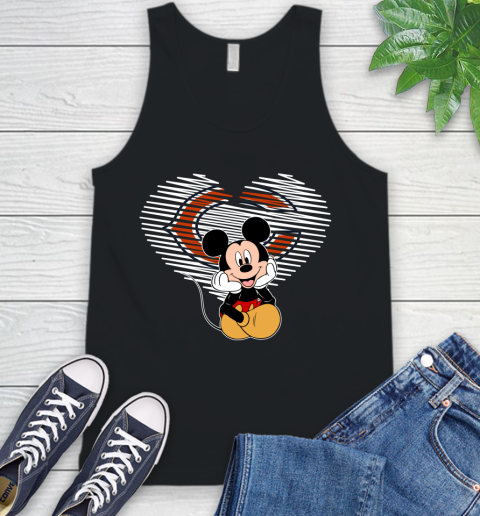 NFL Chicago Bears The Heart Mickey Mouse Disney Football T Shirt_000 Tank Top