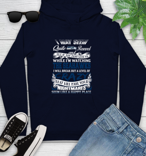 Seattle Seahawks NFL Football Don't Mess With Me While I'm Watching My Team Youth Hoodie 4 Seattle Seahawks NFL Football Don't Mess With Me While I'm Watching My Team Youth Hoodie - Image 4