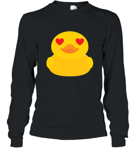 Rubber Duck Emoji Heart Love Eye Shirt T Shirt Duckling Tee Long Sleeve