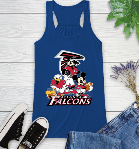 NFL Atlanta Falcons Mickey Mouse Donald Duck Goofy Football Shirt Racerback Tank 8