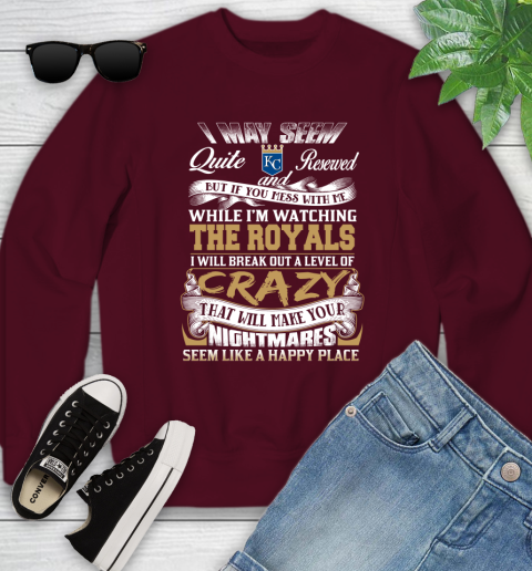 Kansas City Royals MLB Baseball Don't Mess With Me While I'm Watching My Team Youth Sweatshirt 4