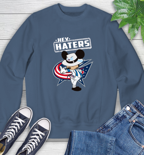 NHL Hey Haters Mickey Hockey Sports Columbus Blue Jackets Sweatshirt 8