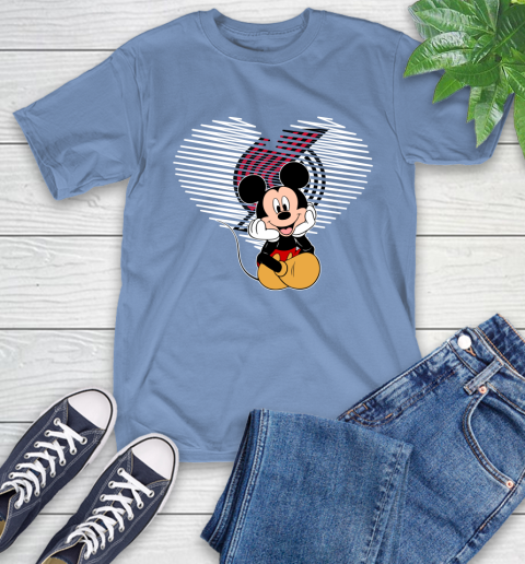 NBA Portland Trail Blazers The Heart Mickey Mouse Disney Basketball T-Shirt 12