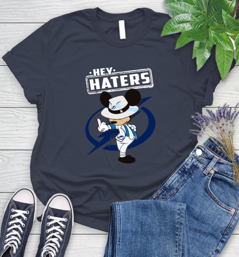 NHL Hey Haters Mickey Hockey Sports Tampa Bay Lightning Women's T-Shirt 14