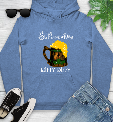 NFL Washington Redskins St Patrick's Day Dilly Dilly Beer Football Sports Youth Hoodie 13
