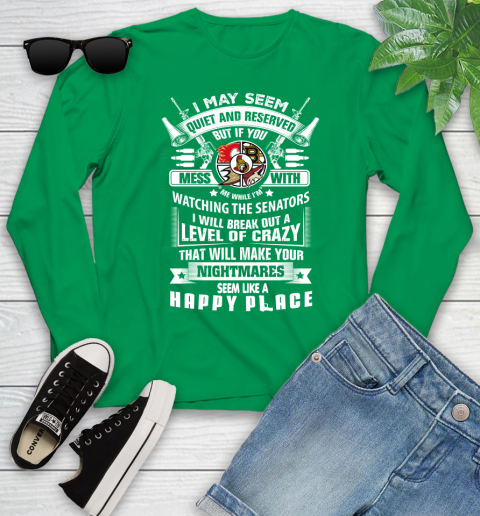 Ottawa Senators NHL Hockey Don't Mess With Me While I'm Watching My Team Sports Youth Long Sleeve 7
