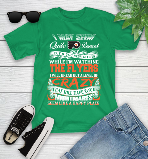 Philadelphia Flyers NHL Hockey Don't Mess With Me While I'm Watching My Team Youth T-Shirt 8