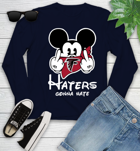 NFL Atlanta Falcons Haters Gonna Hate Mickey Mouse Disney Football T Shirt Youth Long Sleeve 2