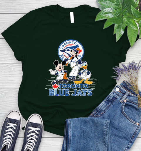 MLB Toronto Blue Jays Mickey Mouse Donald Duck Goofy Baseball T Shirt Women's T-Shirt 6