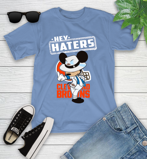 NFL Hey Haters Mickey Football Sports Cleveland Browns Youth T-Shirt 15