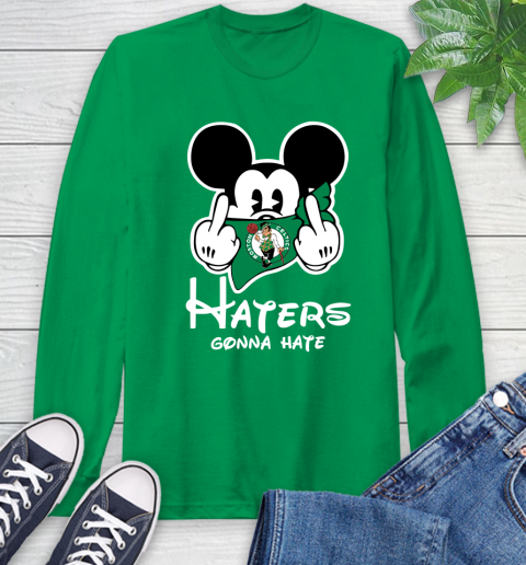 NBA Boston Celtics Haters Gonna Hate Mickey Mouse Disney Basketball T Shirt Long Sleeve T-Shirt 8