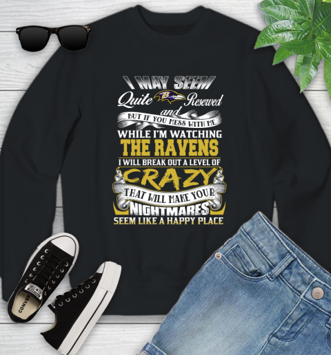 Baltimore Ravens NFL Football Don't Mess With Me While I'm Watching My Team Youth Sweatshirt