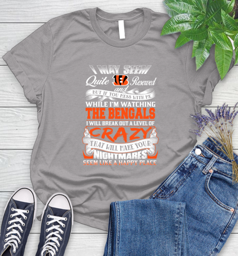 Cincinnati Bengals NFL Football Don't Mess With Me While I'm Watching My Team Women's T-Shirt 5