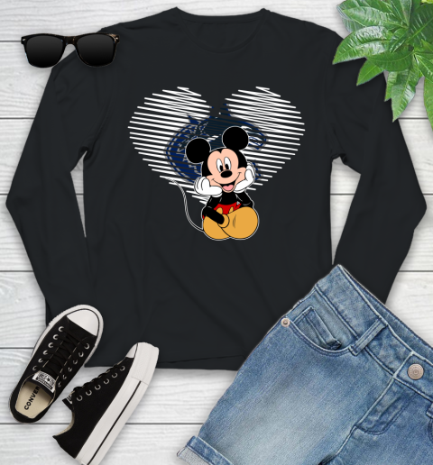 NHL Vancouver Canucks The Heart Mickey Mouse Disney Hockey Youth Long Sleeve
