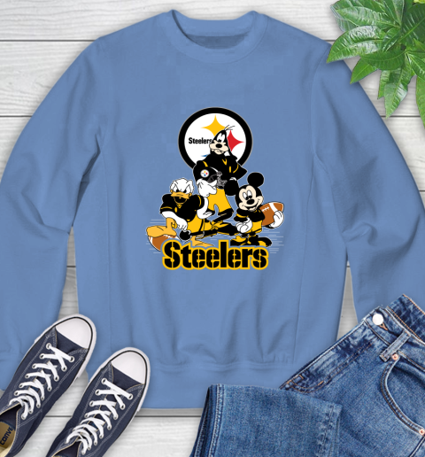 NFL Pittsburgh Steelers Mickey Mouse Donald Duck Goofy Football Shirt Sweatshirt 11