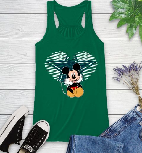 NFL Dallas Cowboys The Heart Mickey Mouse Disney Football T Shirt_000 Racerback Tank 6