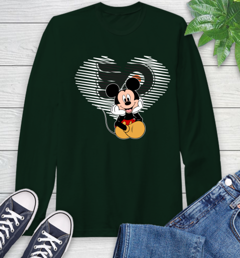 NHL Philadelphia Flyers The Heart Mickey Mouse Disney Hockey Long Sleeve T-Shirt 7