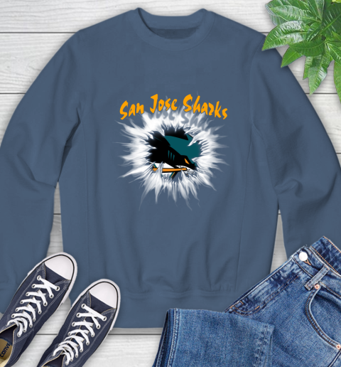 San Jose Sharks NHL Hockey Adoring Fan Rip Sports Sweatshirt 8