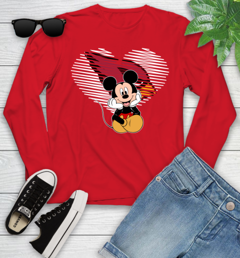 NFL Arizona Cardinals The Heart Mickey Mouse Disney Football T Shirt_000 Youth Long Sleeve 11