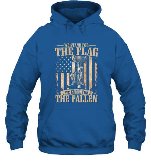 We Stand For The Flag We Kneel for the Fallen Long Sleeve Hoodie